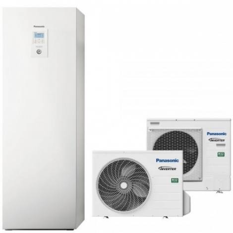 Panasonic Aquarea 9 kW 185l su 3 kW el. tenu WH-ADC0309J3E5/WH-UD09JE5, R32 freonas