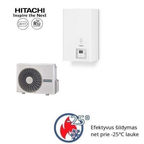 HITACHI YUTAKI S 4,3kW be talpos vienfazis šilumos siurblys