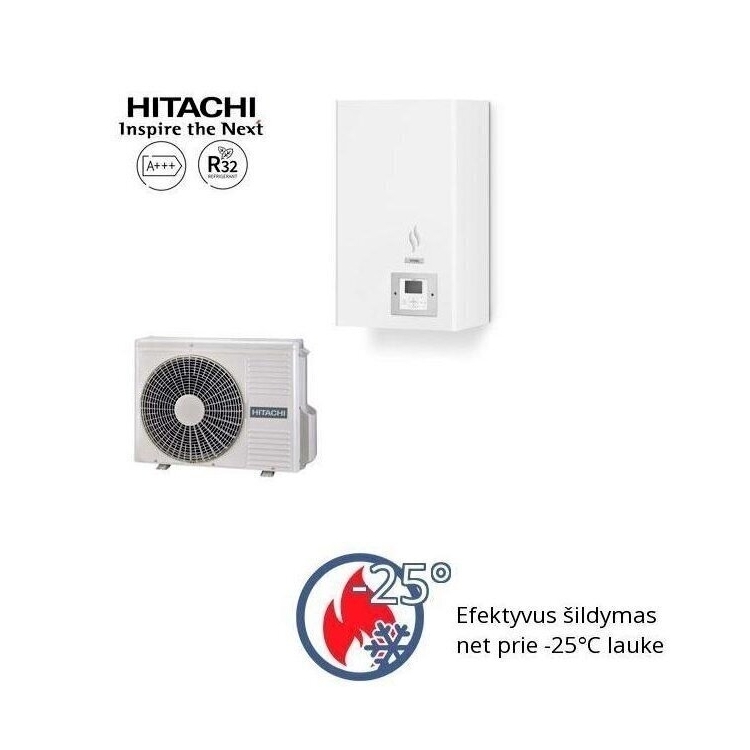 HITACHI YUTAKI S 4,3kW be talpos vienfazis šilumos siurblys