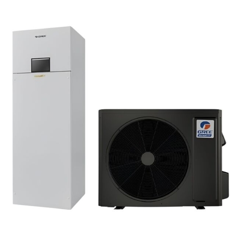 Gree Versati IV DUO 4,3/4,5 kW šilumos siurblys oras–vanduo su 185 l talpa – Vilniaus Katilai