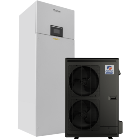 Gree Versati IV DUO 16,0/14,9 kW šilumos siurblys oras–vanduo su integruota talpa – Vilniaus Katilai