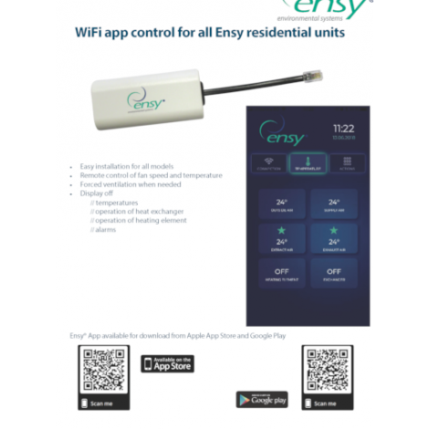Wi-Fi modulis Ensy rekuperatoriams